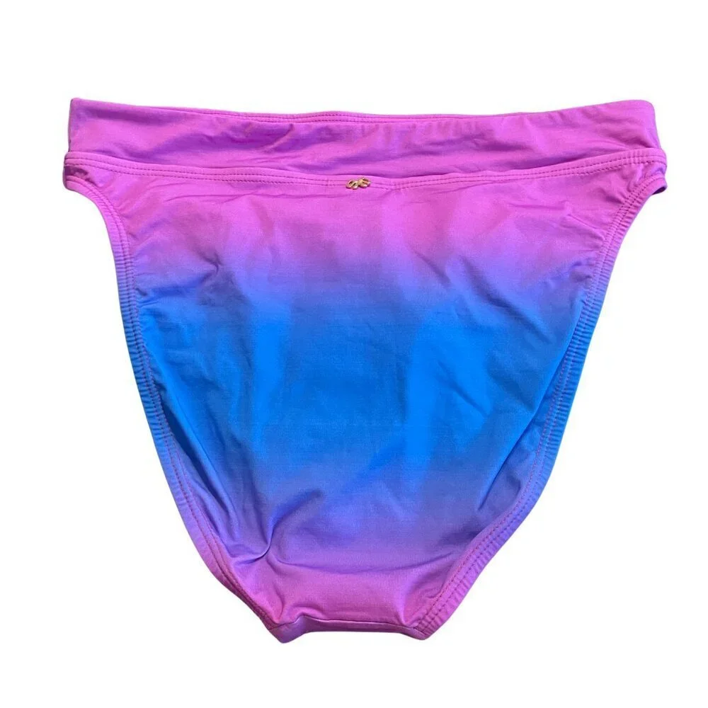 NEW PilyQ Ombre High Waisted Bikini Bottom Sz. L
